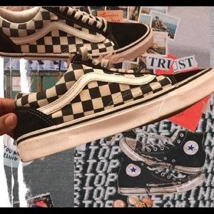 checkered old skool vans